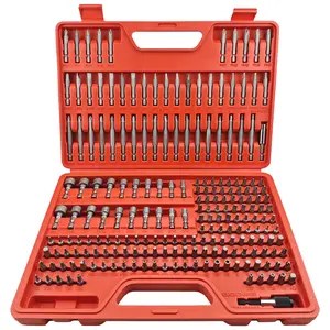 208-Piece Screwdriver Bit Kit Impact Bit Set S2 Advanced Carbon Steel Drill Bits with Safety Drill Bit Nut Driver Torx Slotting Phillips Square Hexagonal Sleeve Toolbox