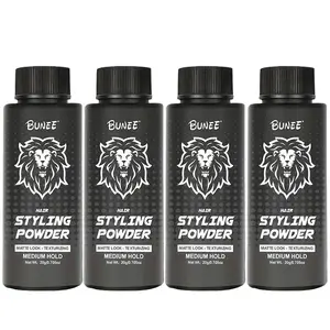 BUNEE 4-Pack Hair Styling Powder for Men -Instant Volume &Matte Finish | Medium Hold | Non-Greasy Hair VolumizingPowder