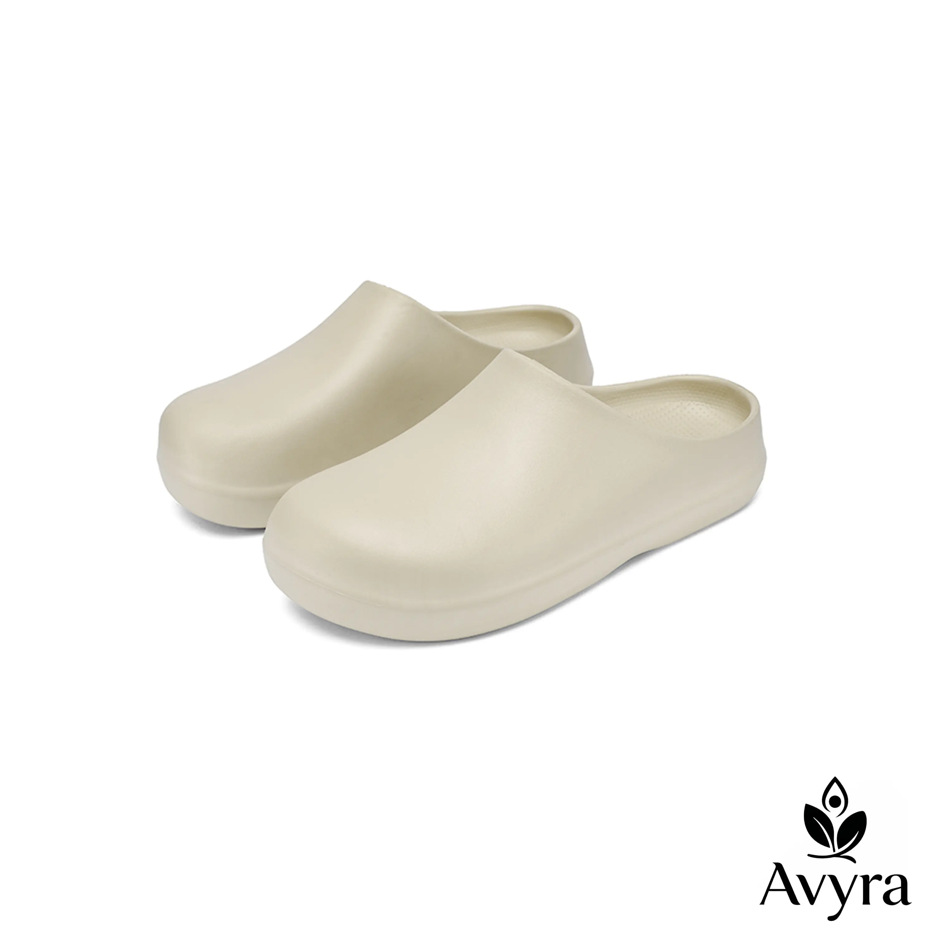 Unisex Solid Color Platform Closed Toe EVA Mule Clogs Slip On Waterproof Non Slip Cushioned Lightweight Casual Kitchen Garden Shower Daily Walking Slippers Solid Khaki