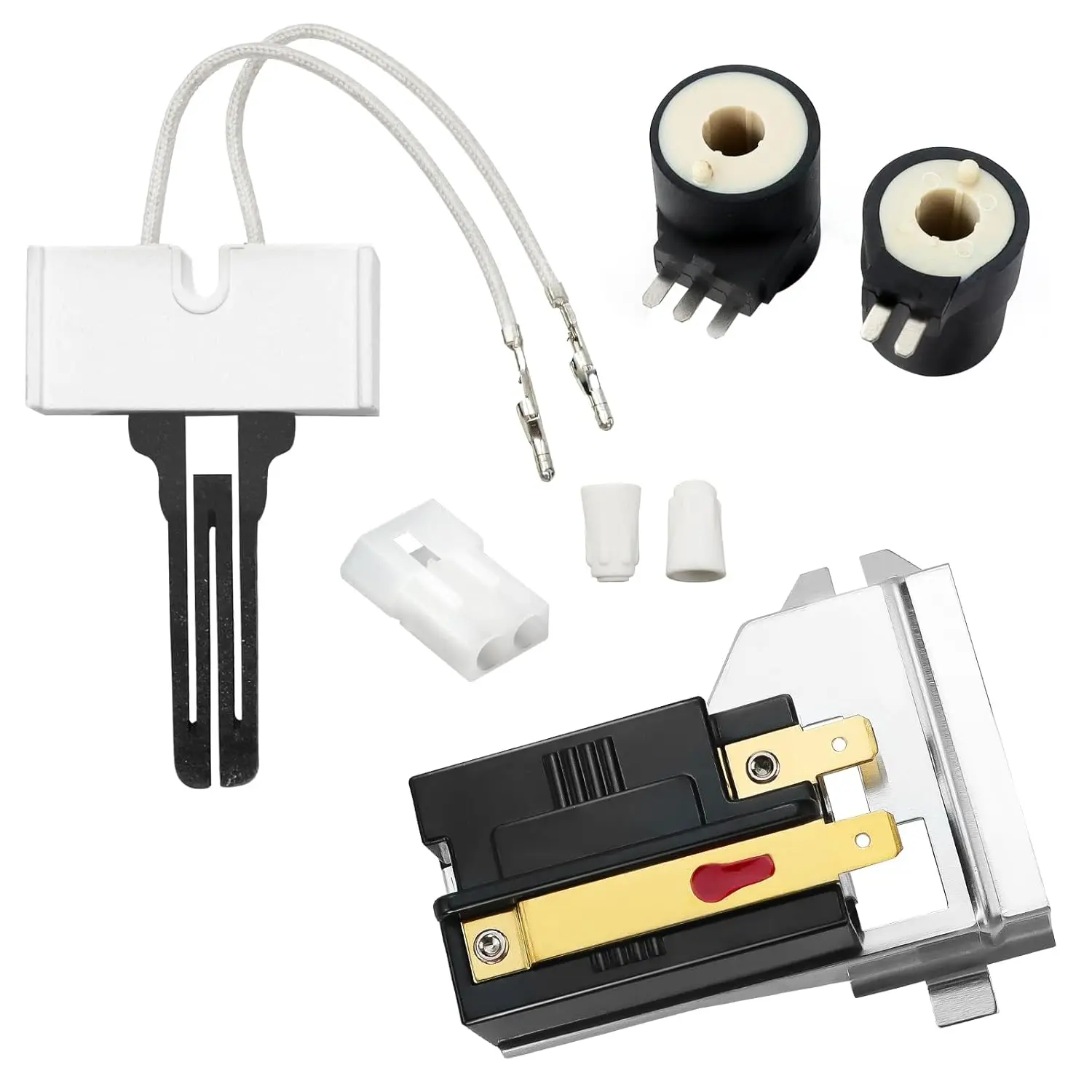 Gas Dryer Repair Kit Gas Dryer Flame Sensor Igniter Gas Valve Solenoid Coils by - Fit for Dryers- Replaces