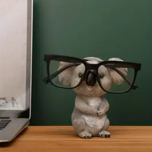 Koala Eyeglasses Frame Holder, Perfect for Glasses Storage & Display, Home Office Decor Gift, Student Gifts, Eye Store Decoration, Sculpture Desk Decor