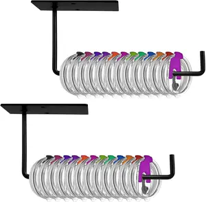 [LIMITED TIME DEAL],2 Pcs Tumbler Lid Organizer - Under Cabinet Self-Adhesive or Drilling Tumbler Lid Hook, Holds Multiple Lids