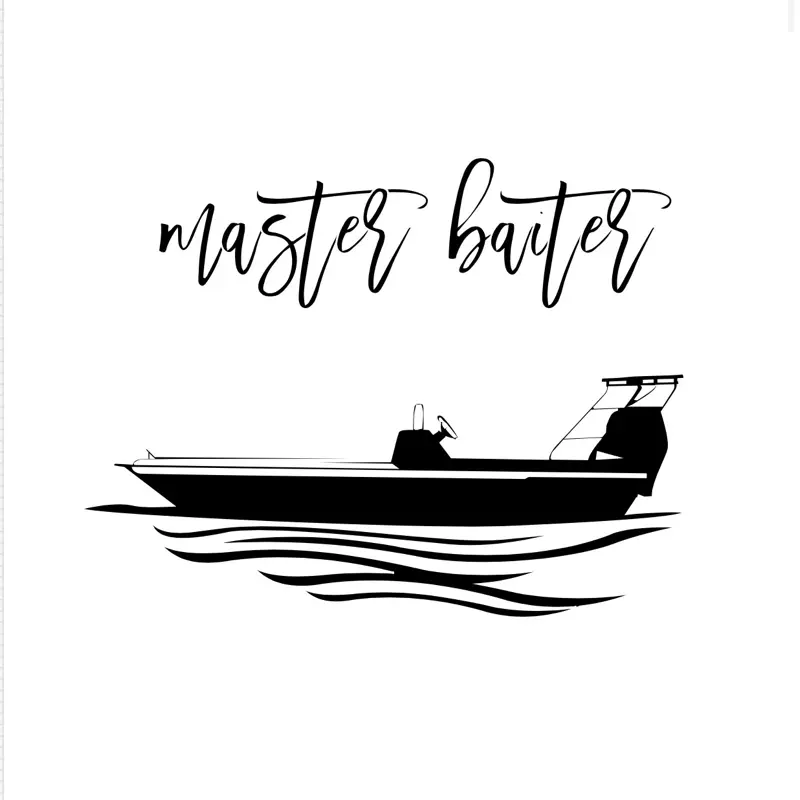 Master Baiter Boat Decal for Trucks Cars and More Multiple Colors Available Easy to Apply