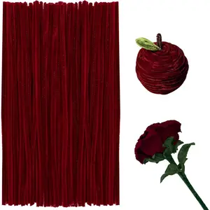 200 count Pipe Cleaners Chenille Stems,  Red Pipe Cleaners, 11.8inch Long Craft Pipe Cleaner Bulk  Making, Mother's Day DIY Art Crafts Decorations Supplies ( Red)
