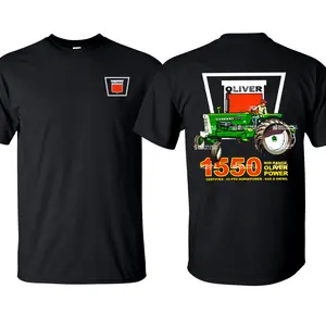 Classic Oliver Tractor 1550 T-Shirt Farm Wear Unisex Short Sleeve USA Made 100% Cotton T-Shirt