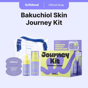 [By Wishtrend Official] Bakuchiol Skin Journey Kit | Mini Pore Smoothing Set | Pore Tightening | Elasticity & Gentle Refinement | Glow & Hydration | Korean Skincare