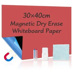 Removable & Reusable Magnetic Whiteboard Stickers, Self-Adhesive Minimalist Design, Kids' Room Decor, Includes 1 Box, 2 Crayons, 1 Cloth