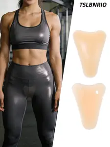 Silicone Invisible Thong Panty Liners, Bikini Adhesive Pads, Yoga Sports Women's Anti-Exposure, Intimate Protection Pads Privacy Protectors for Yoga Pants and Tennis Skirts Comfortable Fit for Active-wear