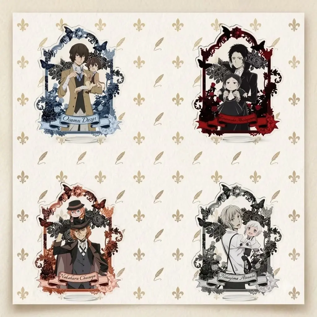 Bungo Stray Dogs Acrylic Standee - Dazai Osamu, Nakahara Chuuya, Akutagawa & Atsushi Anime Figure Standee, BSD Desk Decor (1 standee_8 inch)