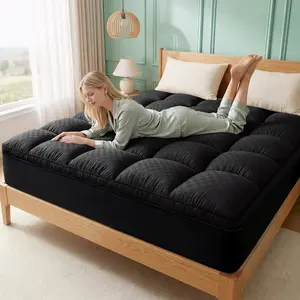 [Spring Glow Up] Extra Thick Mattress Topper,Soft & Supportive Bed Pad with 8-21'' Deep Pocket,Breathable Plush Cover,Machine Washable Cooling Organic Cotton Grounding Sheets cool  bed  accessories Ships compressed, fluff before