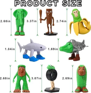 Tralalero Tralala Action Figure, 8PCS Italian Brainrot Meme Shark Figures Toys, Collectible Animals Figurine Doll Gifts for Fans Christmas educational tool