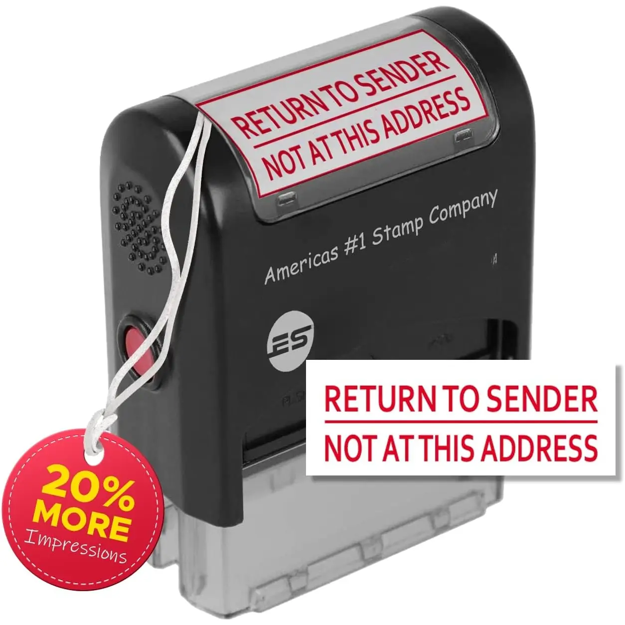 Return to Sender Self-Inking Rubber Stamp with Red Ink, Advanced Technology Design, More Impressions, Office Stationery Office Accessories for Wrong Address Returns