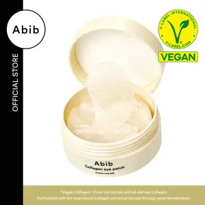 [Abib Official] Vegan Collagen Eye Patch Jericho Rose Jelly 60 Patches, Korean Under Eye Patches for Anti-Wrinkle, comfort Embo Eye Mask, Caffeine