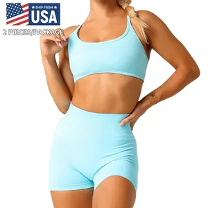 2Pcs TKITK Dynamic Backless Sports Bra Seamless Spandex Woman Fitness Elastic Breathable Enhancement Leisure Sports Underwear Gym Compression workout sets women Exercise Running