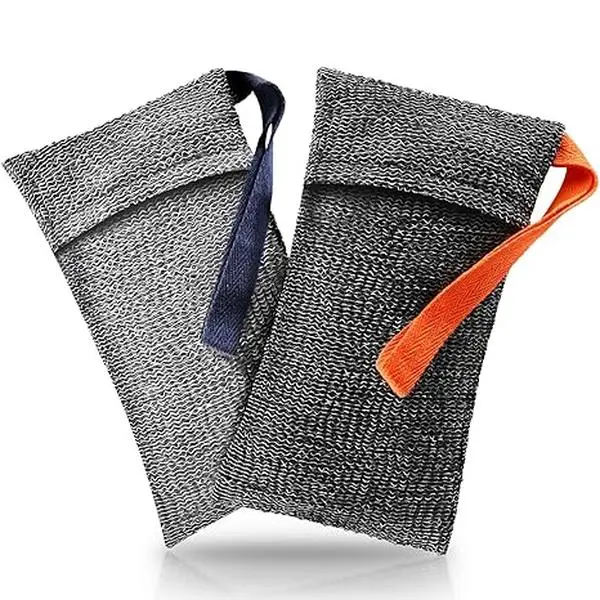 Soap Bag, 2PCS Bar Soap Pouch for Deep Exfoliating, Body Scrubber Shower Sponge Loofah, Exfoliating Bath Sponge, Foaming Scrubba Wash Bag for Body Washing, Travel with Quick-Dry Mesh