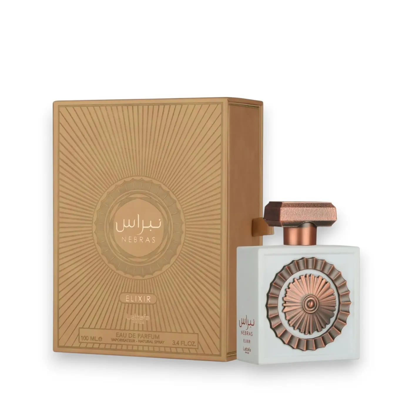 Lattafa | Nebras | Elixir | Unisex Fragrance | 100 ML - 3.4 OZ | Eau De Parfum | Milk Candy - Whipped Cream & Heliotrope