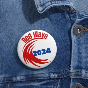 Red Wave 2024 Republican Trump MAGA Pin Buttons