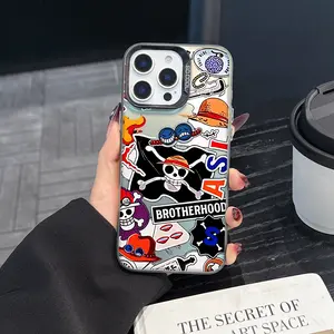 1 pirate flag phone case, fashionable and creative trendy iPhone phone case, gradient color phone case, suitable for iPhone 17 Pro Max, compatible with iPhone 7-17 series/Pro/Pro Max/Plus/Air/E/Mini/X/XS/XR