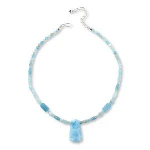 Mine Finds by Jay King Sterling Silver Blue Aquamarine 18" Necklace