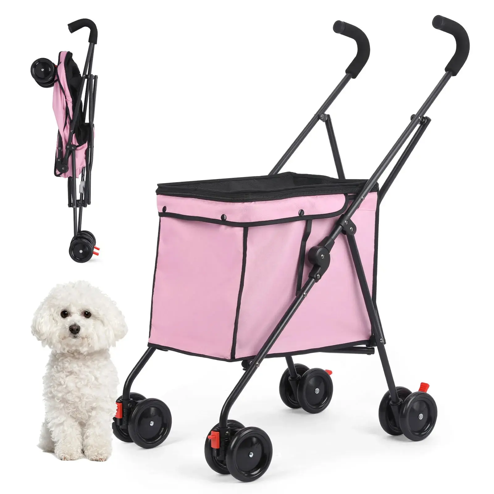 Shopping Trolley /33lbs 4 Wheels Stroller