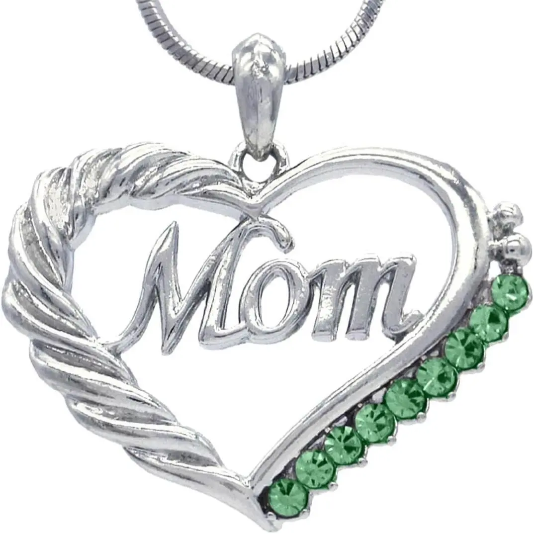 Silver w/ Green Crystal