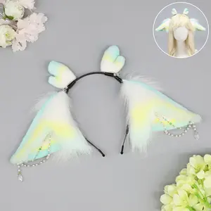Metal Ancient Chinese Style Dragon Ear Headband with Tassels - Handmade Hanfu, Cosplay Hair Accessory