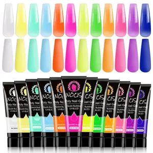 Nocis 2026 12 Color Transparent Extension Gel Set, Natural Nude Look, Easy Operation & Shaping, Beginner Friendly Nail Art Kit, Gel Nail Polish