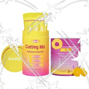 【LEEFAR Signature Bundle】Women's Probiotics+Slippery Elm 60 Pineapple Gummies & Cutting Drink Mix 30 Servings- Feminine pH Balance