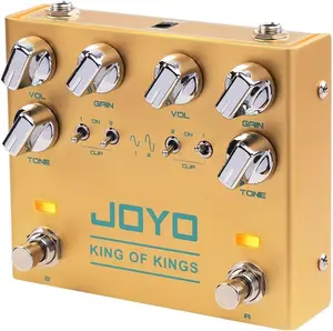 Dual Crunch Pure Analog Circuit Overdrive Effect Pedal with Independent Clipping for Electric Guitar - True Bypass (King of Kings R-20)
