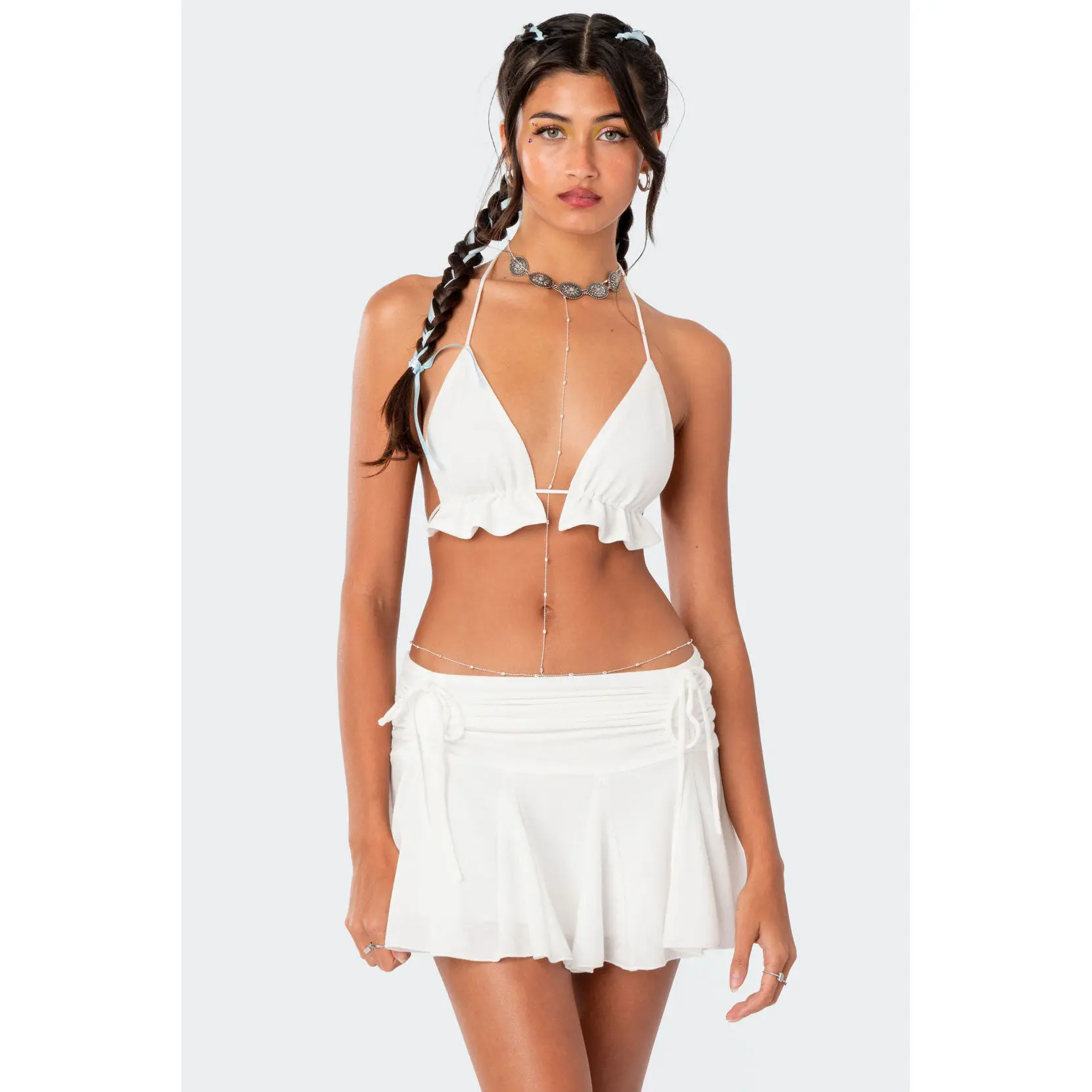 Keoni Ruffle Triangle Bra Top