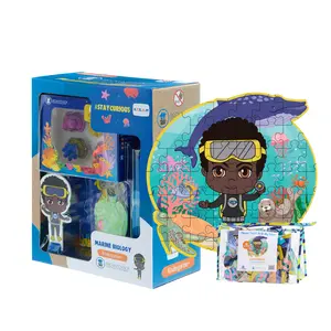 Brown Toy Box Oscar Marine Biology STEM Learning Kit for Kids - Ocean Science Educational Bundle