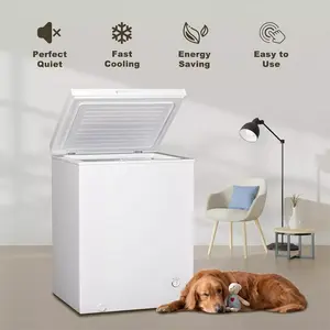 SMAD Chest Deep Freezer 5.0 Cu.Ft Top Open Garage Kitchen Basket Freestanding