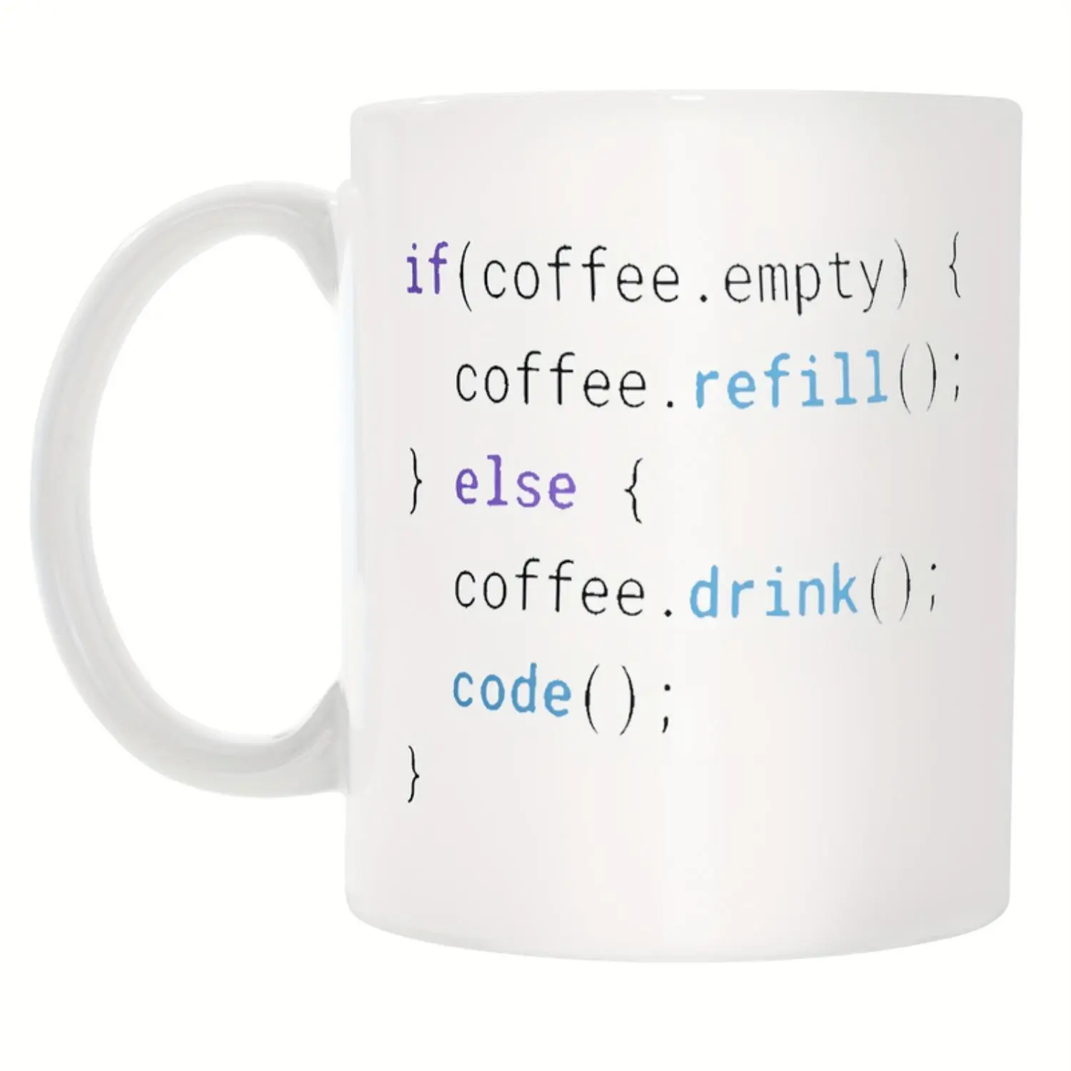Humorous Ceramic Coffee Mug Featuring Code Design Ideal for Developers and Computer Science Fans Reusable Heat Retaining Dishwasher Safe Perfect Gift for Programmers All Season