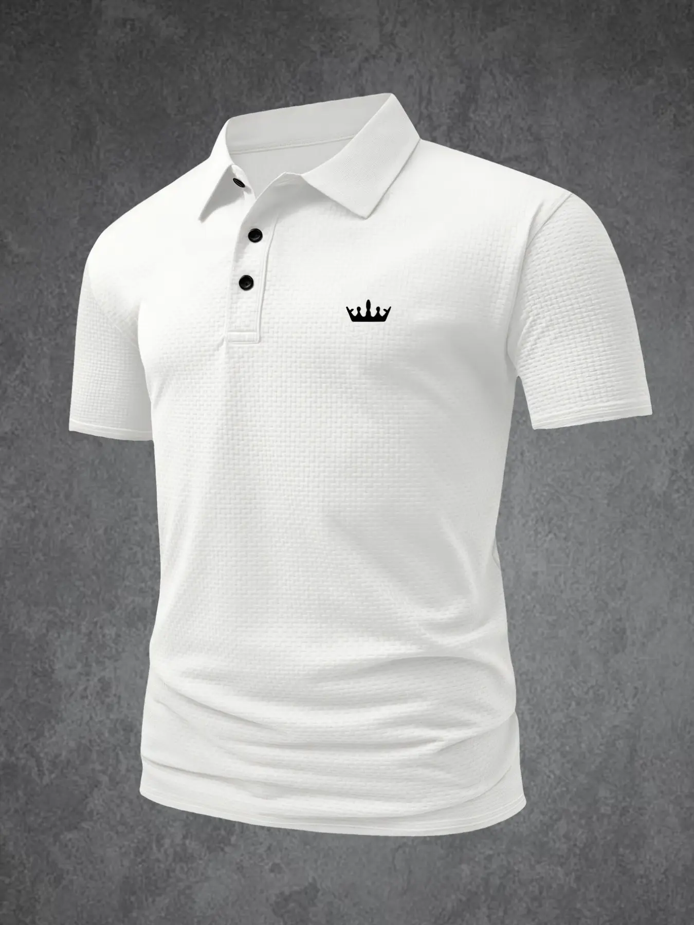 Crown Golf Course Men's Polo Professional Quick Drying Elite Social Robe Men's Ice Sensation Quick Drying Polo Shirt Polyester Spandex Blended Summer Moisture wicking