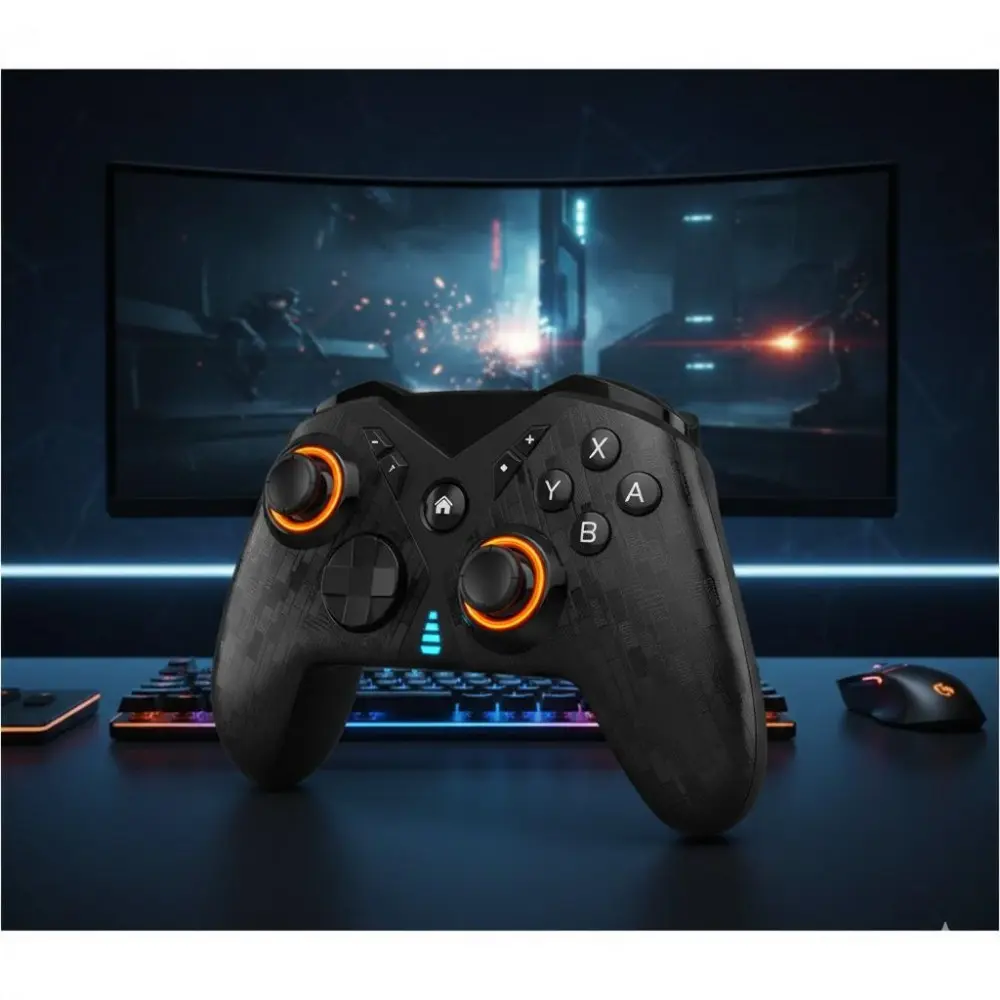 Wireless Bluetooth Gaming Controller for Switch PC Android Steam TV - Ergonomic Dual Vibration Adjustable Joystick Turbo Macro