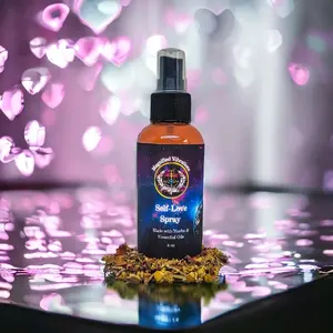 Self Love Mist for Self-Worth, Self-Acceptance, Loss & Healing Aura Spray | Made with Herbs and Essential Oils | Hoodoo, Voodoo Wicca, Pagan | 4 oz