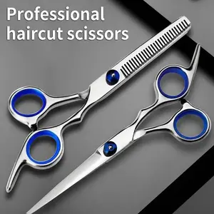 8PCS Hairdressing Scissors Stainless Steel Professional 6.0 INCH Hairdressing Scissors Cutting Thinning Scissors Barber Shear Home Salon