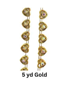 Gold Heart Trimmings - 5 yds