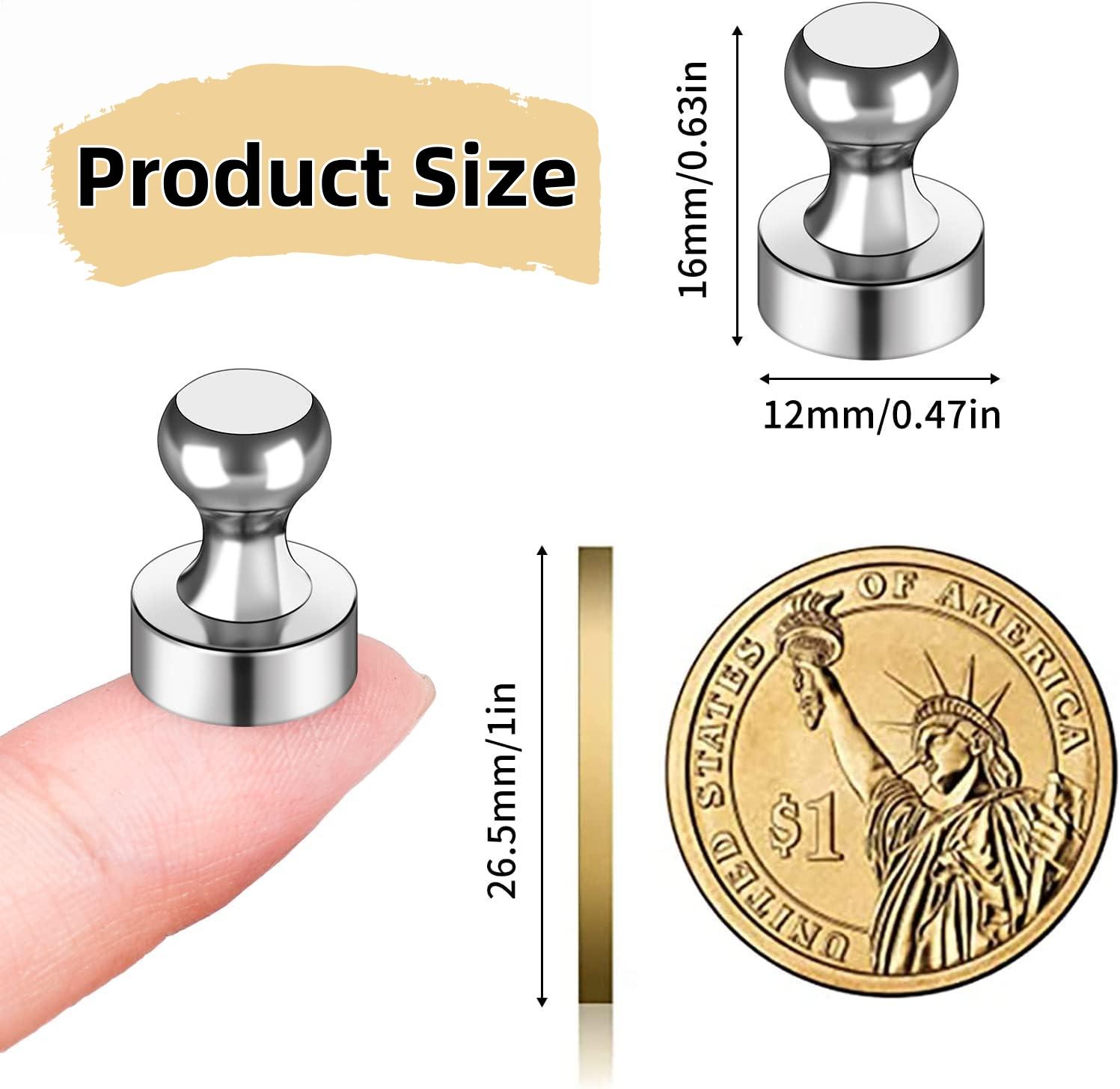 Fridge Magnets Refrigerator Whiteboard Small Strong Magnet Classroom Kitchen Accessories Decorative Locker Set Decor Must Haves Office Calendar Refrigerador Magnetic Cute Crafts Silver