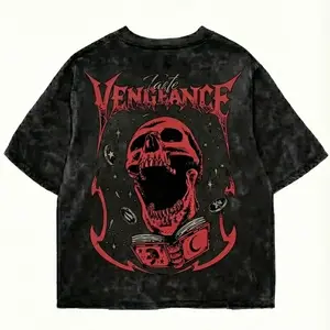 Acid Wash Skull Graphic Tee Vintage Goth Shirt Dark Fantasy Streetwear Oversized T-Shirt RuneScape OSRS Vibe Retro Washed Black Graphic Tee Gothic Skull Shirt Edgy Grunge Alt Fashion Y2K Street Style Unisex Casual Gaming Inspired Shirt
