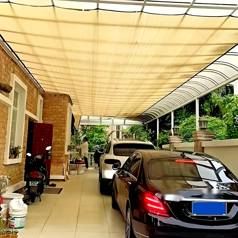 Rectangular Yellow Polyethylene Sun Shade Sail, Breathable Shaded Canopy with 81-90% UV Prevention for Outdoor Patios and Backyards, Outdoor Shade Canopy, Uv Blocking, With Canopy