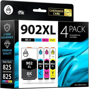 Compatible   Replacement for  902 XL 902XL (4 Combo Pack) to use with Officejet Pro 6978 6968 6974 6975 6960 Officejet 6951 6954 6956 6958 Printers