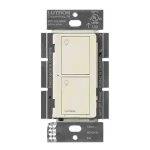 Lutron PD-5WS-DV Caseta Wireless In-Wall Switch, 5A, Single-Pole/3-Way/Multi-Location, Light Almond