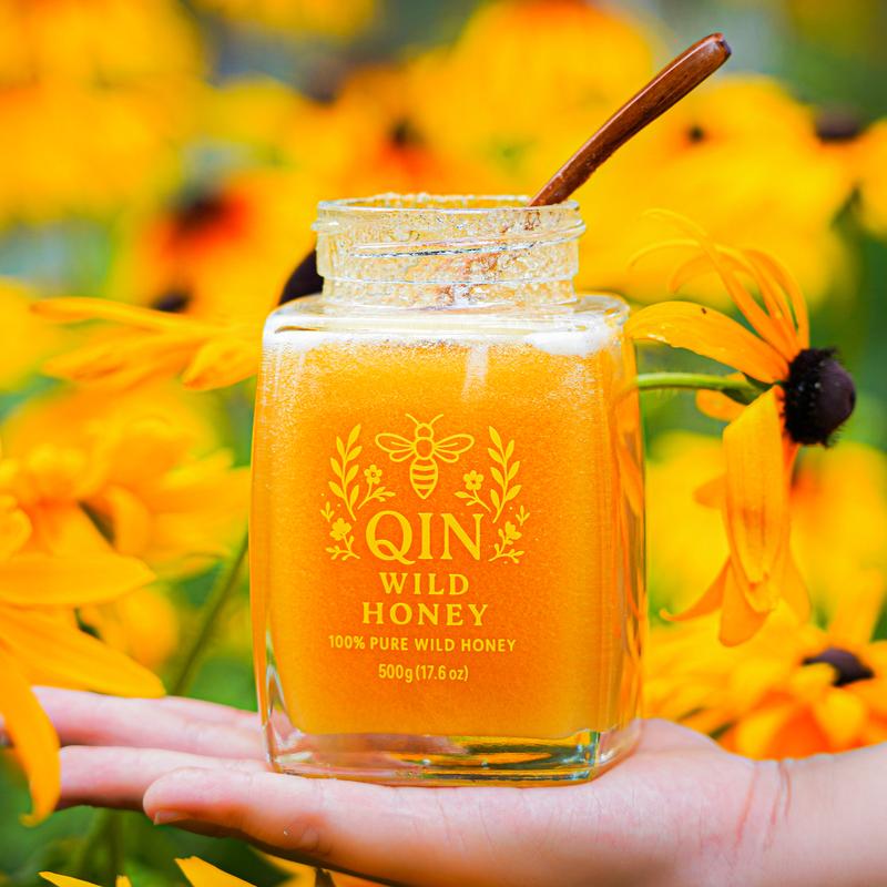 Qinling Forest Wild Raw Honey 100% Organic 500g 17.6 oz per Jar Manuka Tallow Maple Syrup Vegan Maple Syrup
