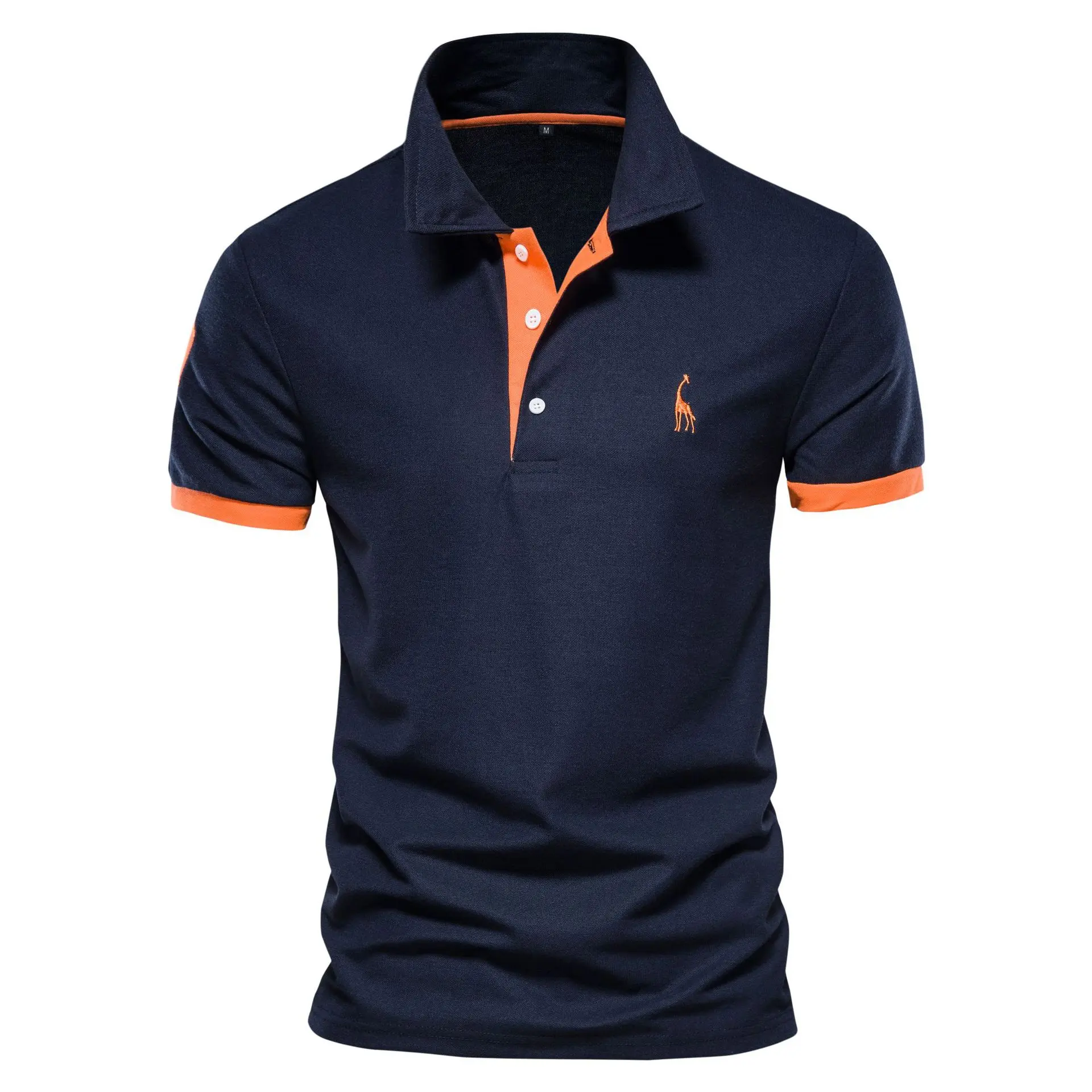 Men's Original Design Polo Shirt with Stylish Embroidery, Trendy Casual Menswear for Daily or Semi-Formal Wear, Casual Polo Shirts, Short Sleeves