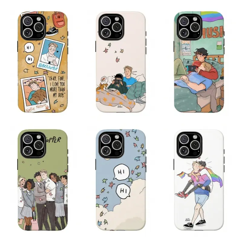 Hand-Drawn Heartstopper Phone Case - Iconic "Hi" Meme & Friend Group Tough Protective Case,Cover For iPhone 17 Pro Max 16 15 14 13 12 11 for Samsung S21 S22 S23 S24 S25 Phone Case,Perfect Holiday Gift