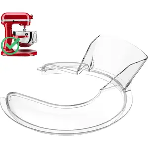 Pouring Shield for  Mixer & Splash Guard Attachment - Compatible with 5.5-8QT Bowl-Lift Stand Mixers for