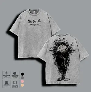 Sebastian Contract Seal Anime Washed Tee, Vintage Streetwear Graphic T-shirt, Unisex Cotton Loose-Fit men's t shirts, Gift for Anime Fan summer outfits