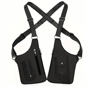 Durable Tactical Vest Backpack for Men | Armpit Hanging Tool Pouch, Hands-Free Cycling Running Chest Bag - Outdoor Sports, Motorcycle, Hiking - Adjustable Straps - Ideal Gift