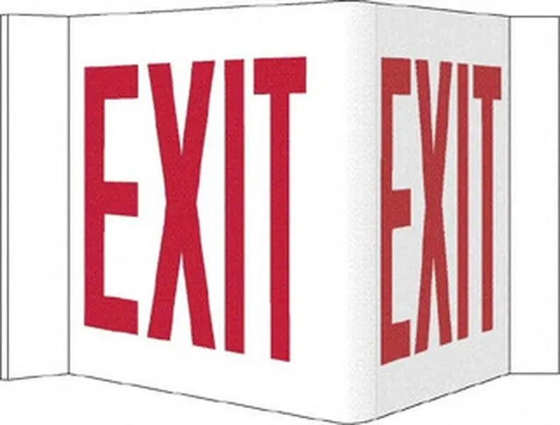 AccuformNMC Acrylic Exit Sign, 14.5" Wide x 8" High, Home Improvement Security & Work Safety Equipment (VS10W)